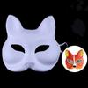 1PC Japanese Mask Half Face Hand-painted Cat Fox Mask Anime Demon Slayer Masquerade Halloween Festival Cosplay Prop