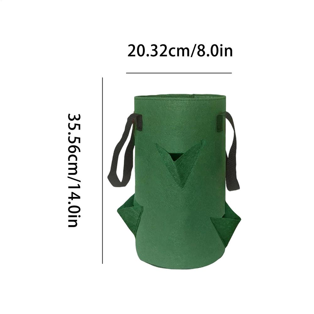 Hanging Strawberry Planting Bag 5 Pieces Breathable Hangable Fabric With 6 Planting Holes Strawberry Growing Containers For yard