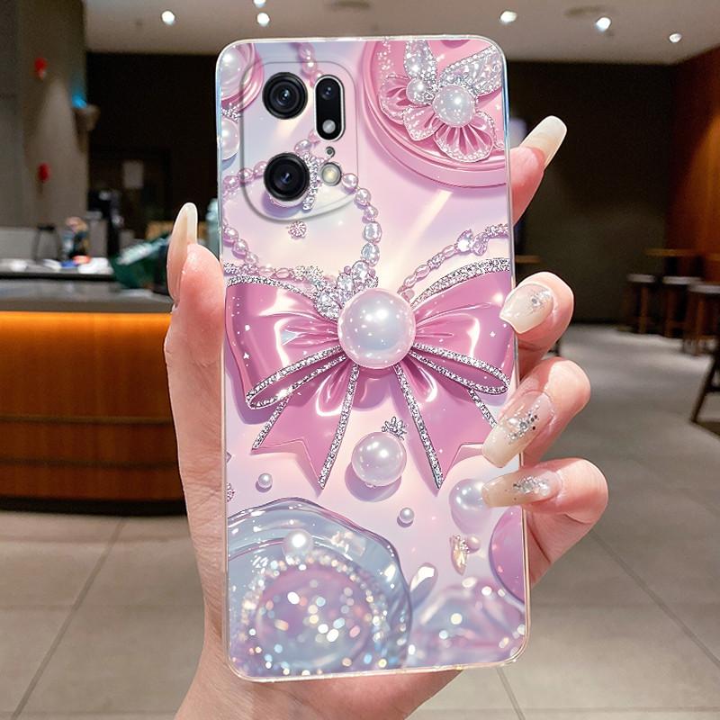 Phone Case For OPPO Find X5 Pro Flower Butterfly Case Capa For OPPO Find X5 Coque Transparent Funda Soft Silicone TPU Back Cover