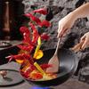 LANMI 28/30cm Non-stick Woks Low-smoke Black Skillet Titanium Crystal Coated Frying Pan Home Oil Control Healthy Light Meal Pots
