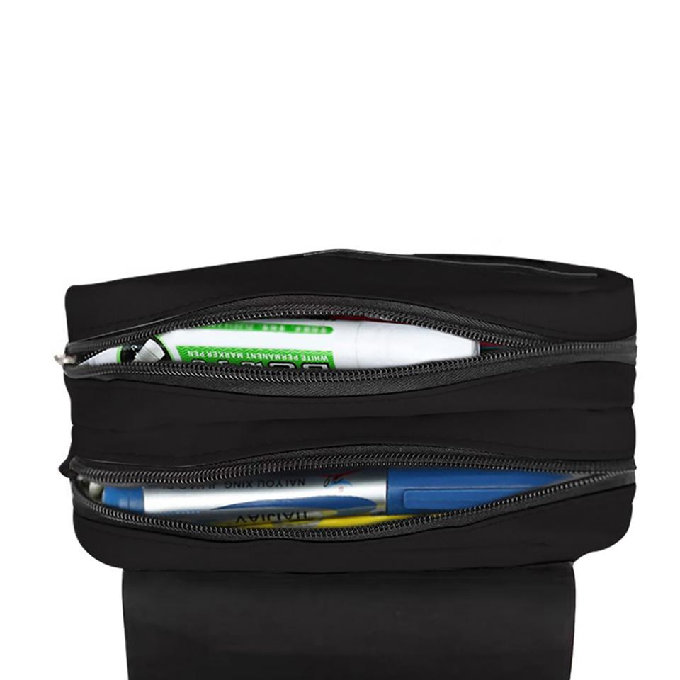 Astuccio Portapenne Flip a Doppio Strato con Stampa Volpe Carina Chiusura a Zip per Ragazzi/Ragazze Migliori Regali Cartone Animato 2D Materiale Scolastico Astuccio