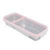 Portable Snack Container 304 Stainless Steel Sealed 2 Compartment Food Storage Container for Travel Camping Picnic