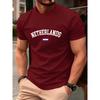 Printed Men's T-shirt Summer Oversized Round Neck Top