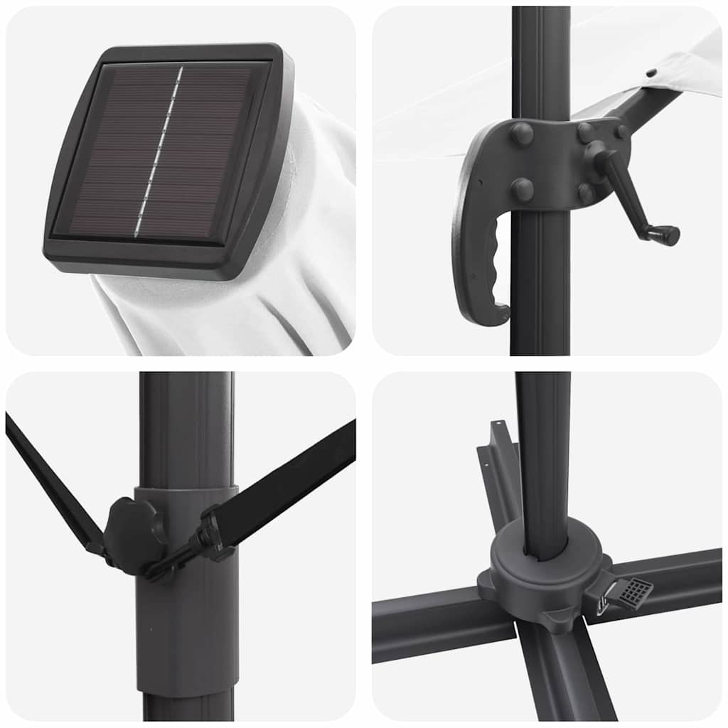 Sun Umbrella Sand 351 X 250 X 253 Cm Polyester and Aluminum