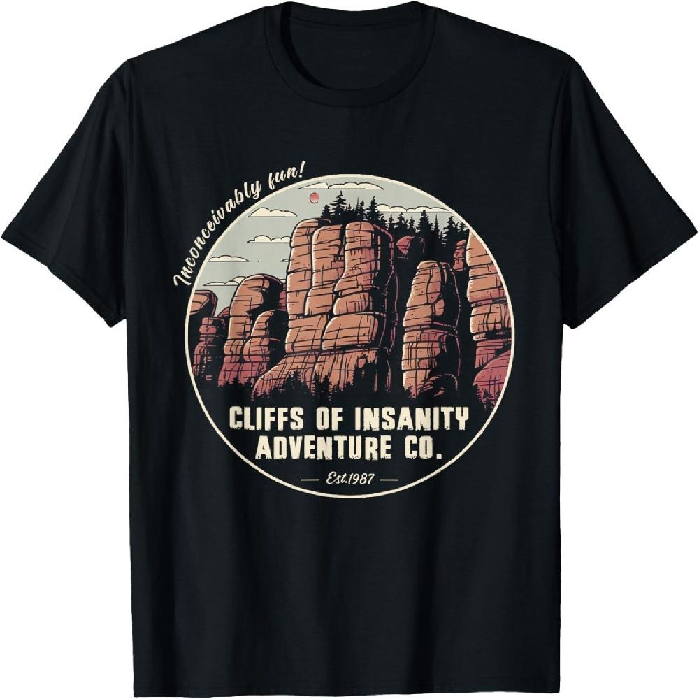Cliffs Of Vintage Movies Mountains Funny Costume Insanitys T-Shirt, Small, Black XXXXXL чёрный