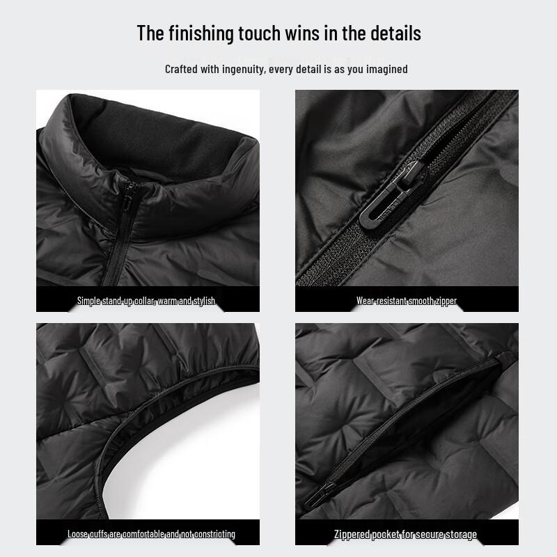 YAYA Men's Lightweight Stand Collar Down Vest 3610