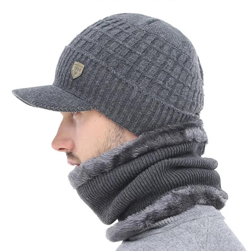Winter Hat And Scarf Set Acrylic Cold Weather Accessory For Men Women Kids