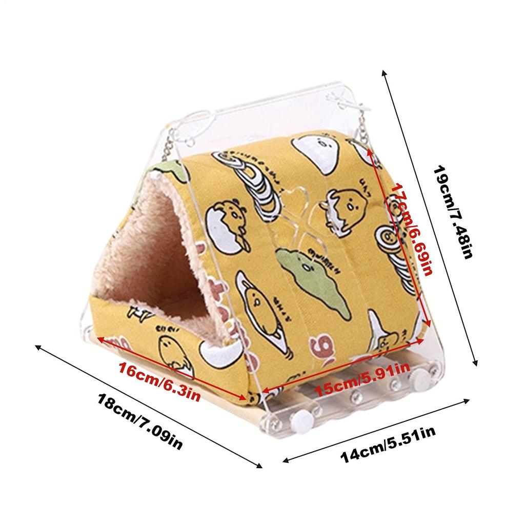 Bird Bed For Cage Warm Hangable Perch Toy Parakeet Nest For Parakeet Conure Cockatiel Canary Bunny Guinea Chinchilla Lovebird