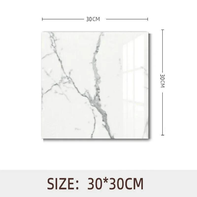 10pcs Waterproof Imitation Marble Wood Tile Floor Stickers 30*30cm Bathroom Home Decoration DIY Self-adhesive Wall Stickers