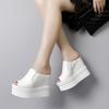 High Heeled Slippers 2026 New Korean Version Super High Heels Cool Slippers Wedge Heel Fish Mouth Sandals