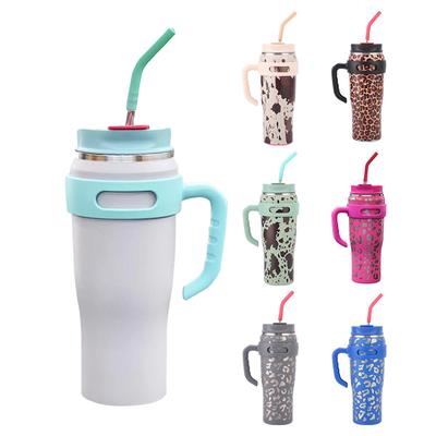 Big-Mac-Becher aus Edelstahl mit Strohhalm, großes Fassungsvermögen, 40 oz, Eisbecher, Auto mit Henkel, Autobecher