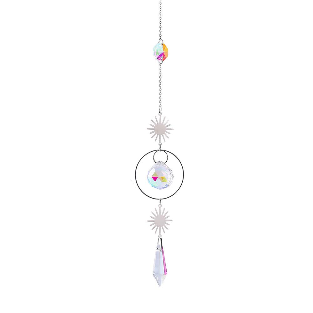 Lotus Star Moon Sun Catcher Celebration Decor DIY Installation Enchanting Light Displays Sturdy Metal Chain For Christmas
