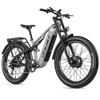 Elektrisches Fahrrad All-Terrain Shengmilo S600 Pro 26" 2000W Motor E-Bike für Erwachsene 48V 25AH Vollfederung Höchstgeschwindigkeit 45 km/h 7 Gänge Grau