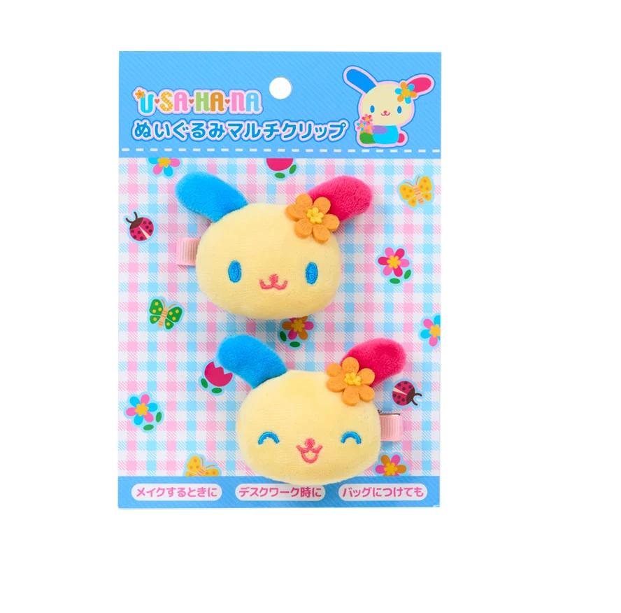

Плюшевый мульти-зажим Sanrio Usahana Япония НОВЫЙ Персонажи Sanrio