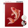 Lucky Red Koi Fish Pearl Painting 5D DIY Pearl Gemstone Art Diamond Painting Kit for Adults/Beginners Gift Ideas Home Decor Wall Art Craft Set