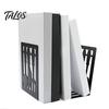 Wear Resistant Bookends 1 Pair Kitchen Metal Decorative Bookend for Shelves, Heavy Duty Non-Skid Book Dining Room Holder Stand, Black Support Stopper