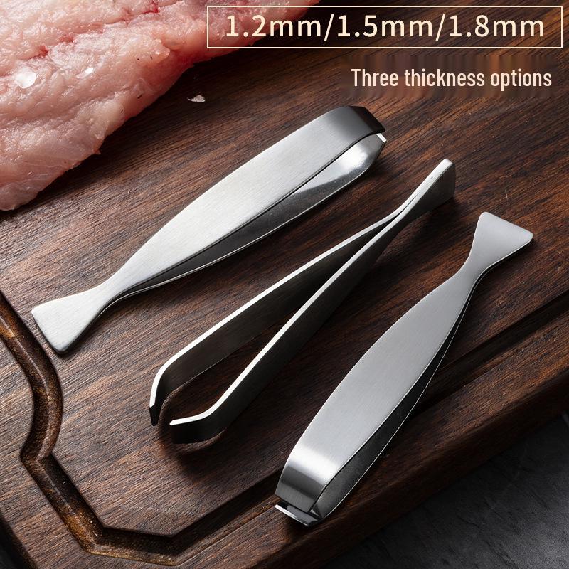 Stainless Steel Kitchen Tweezers for Removing Chicken Feathers, Fish Bones, and Duck Feathers