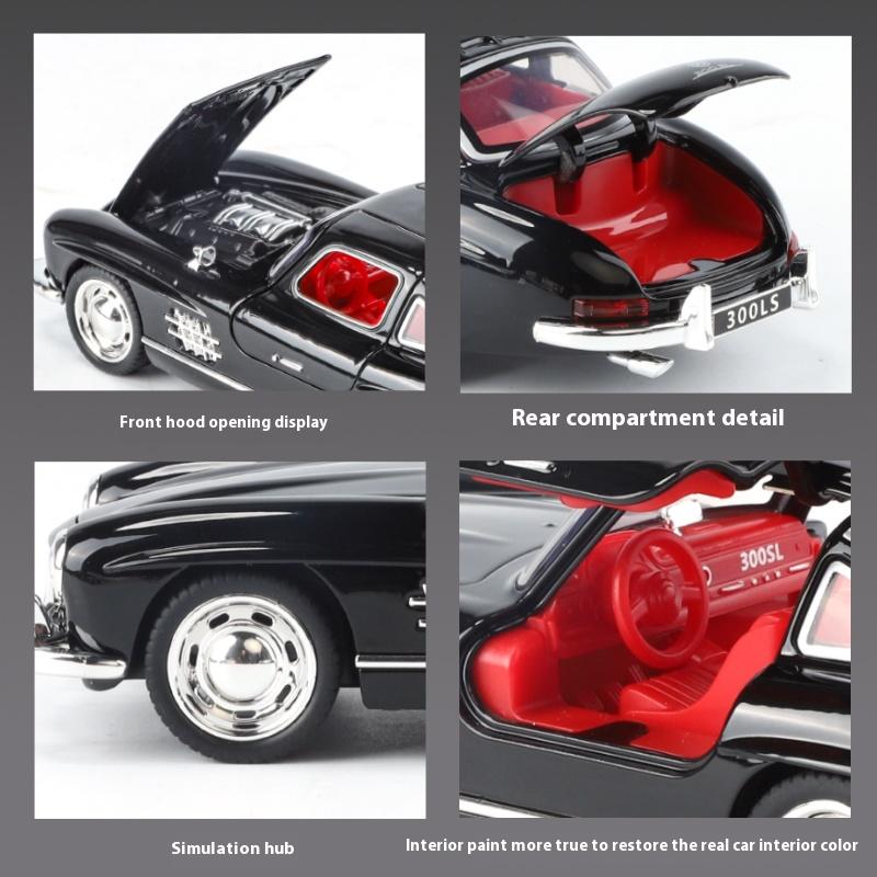 1:32 Mercedes Benz 300SL Classic Sports Racing Car Diecast Model Car Alloy Outdoor Collections Ornaments Decorations Hobbies Boy