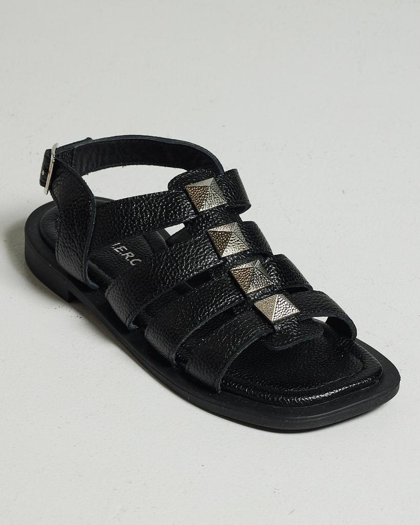 Flat Sandals Guero 652602 36 Black Leather