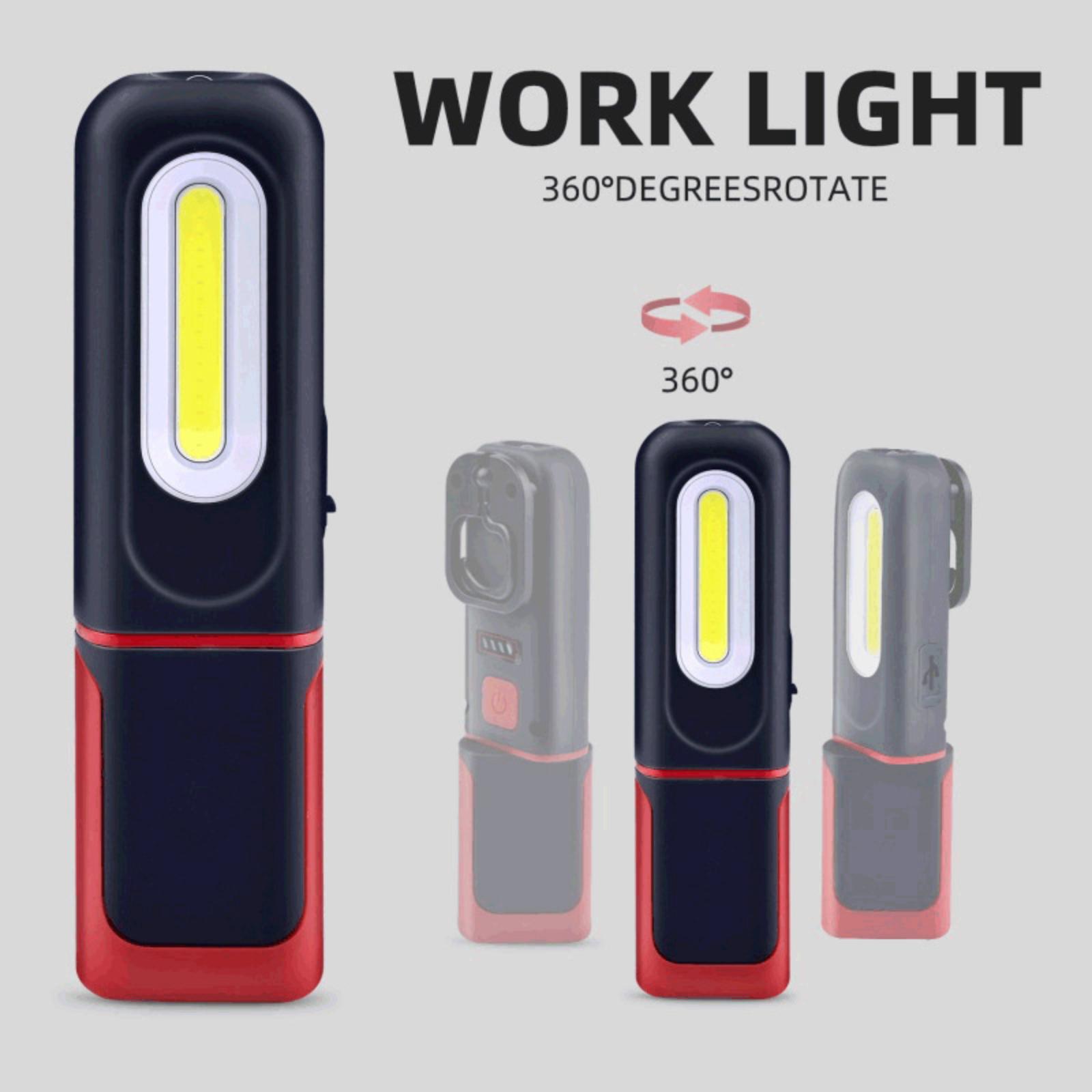 

Portable High-brightness COB Inspection Light, Adjustable Outdoor Inspection/camping Flashlight, LED Work Light One Size