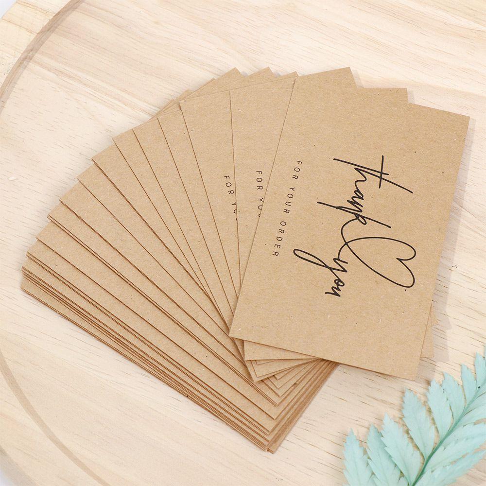 30Pcs Greeting Tags Thank You For Your Order Kraft Paper Card For Small Business DIY Crafts Gift Decoration Card Online Retail