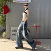 American retro jeans, new high street low-rise loose and slightly mop pants for women