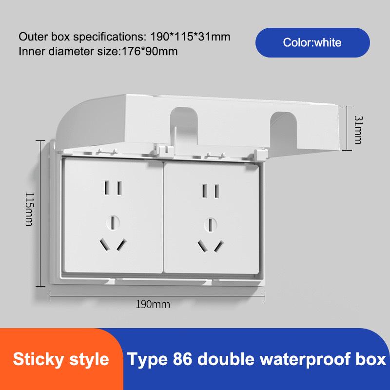 Self Adhesive Waterproof Wall Socket Cover With No Drilling Design And Easy Installation For Bathroom Kitchen Outdoor Use