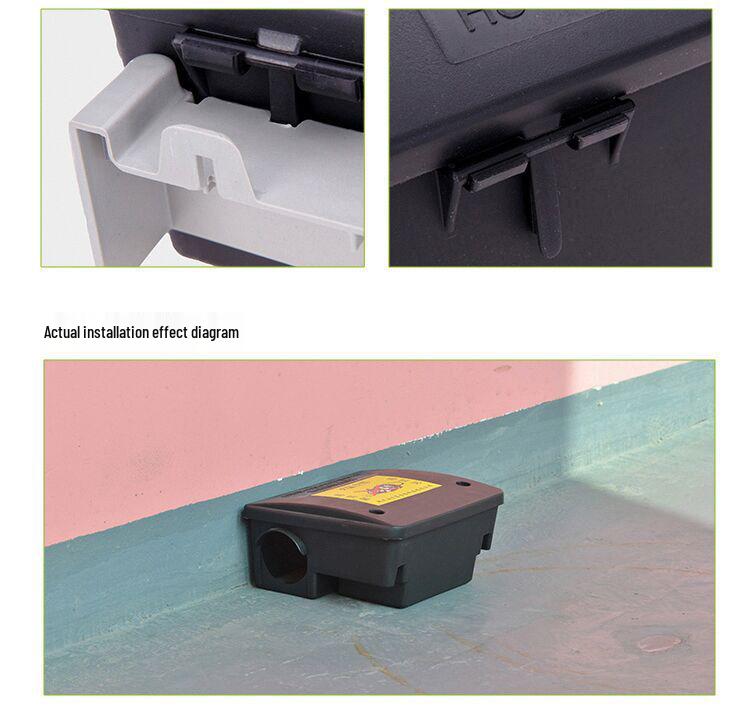 Double-Lock Mouse Bait Station Box with Lock