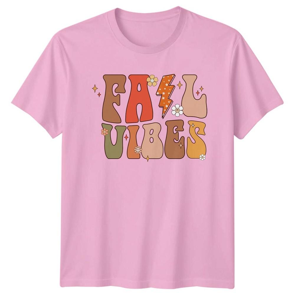 Fall Vibes Unisexs TShirt Retro Fall Autumn Gift For Her