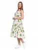 Women's Midi Dress with Straps and Ruffles Stylish Classic MORAJ XXL PATT 2
