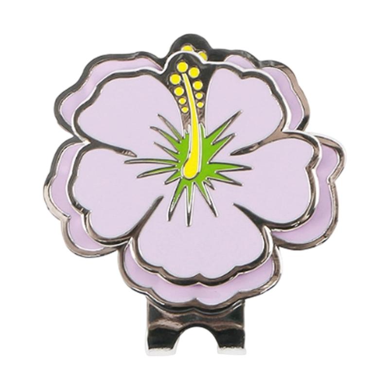 Magnetic Golf Ball Marker with Hat Clip Magnetic Flower Golf Markers Hat Clip for Men Women фиолетовый