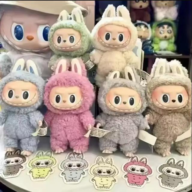 For Lafufu 17cm The First Second and Third Blind Box Heart Beat Series Doll Cloth Car Interior Decor Pendant Birthday Toy Gifts