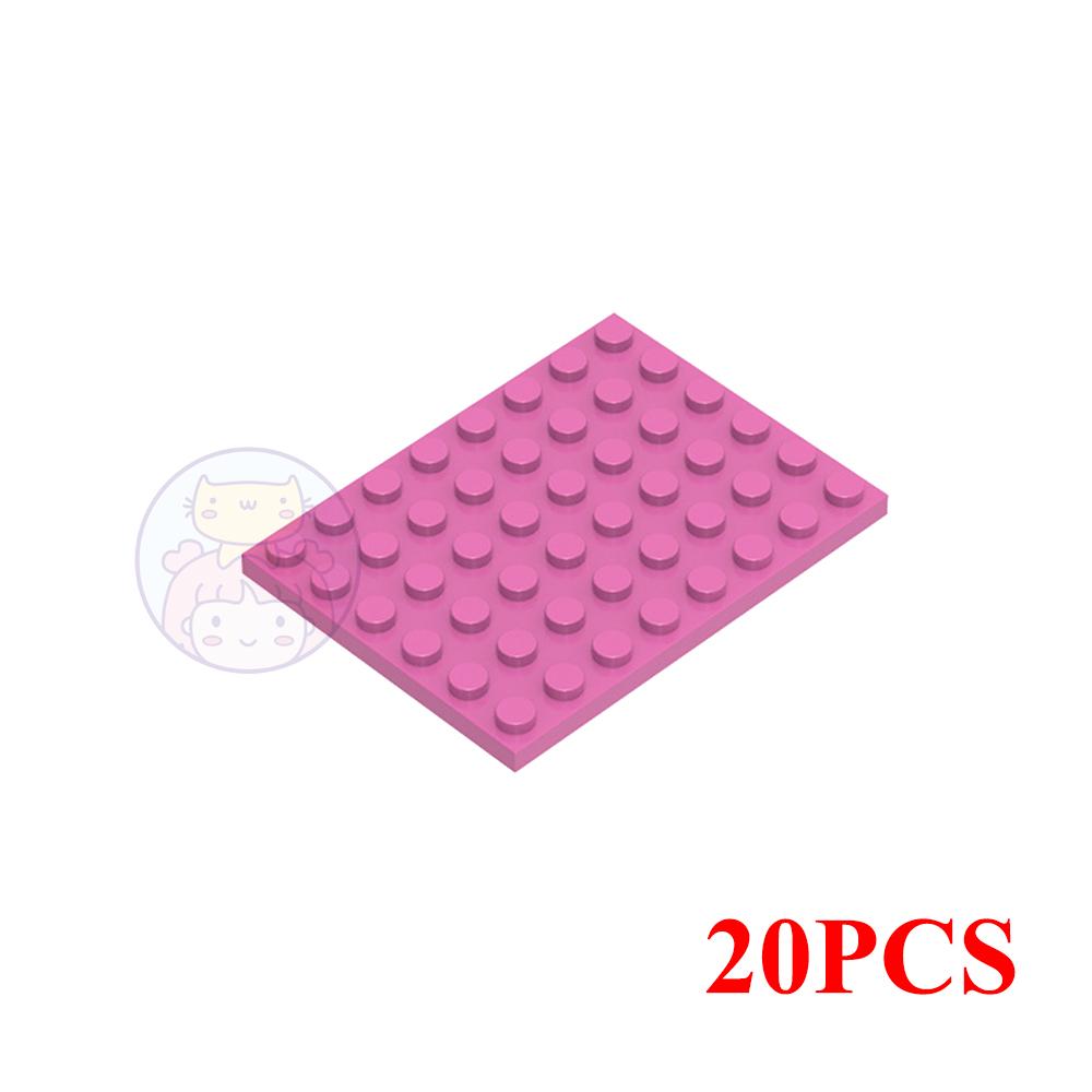 10PCS 6X8 Dots Base Plate Classic MOC DIY City Figures Building Blocks Bricks Parts Compatible with 3036 Children Toys Gift