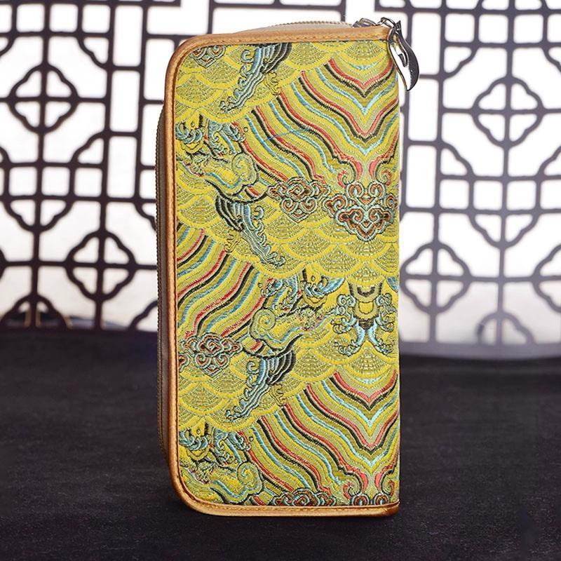 Chinesisches charakteristisches Geschenk: Yunjin-Geldbörse, ethnische Stickerei, Kunsthandwerk, Geburtstagsgeschenk für Mutter, Urlaubsgeschenk, Damen-Geldbörse