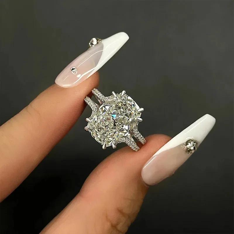 Luxury Female Rings CopperSquare Crystal Marquise Cubic Zircon Wedding Bands Eternity Rings Jewelry
