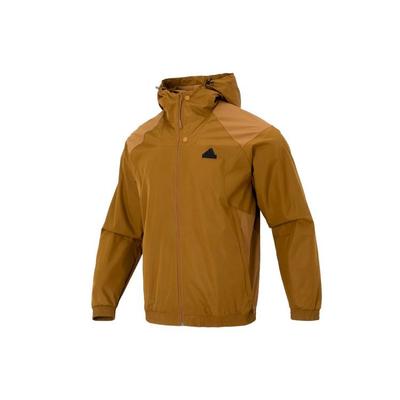 Color Block Casual Hooded Woven Running Jacket Men Jacket Khaki IP4921