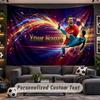 Wall Hanging Tapestry Custom NameCristiano Ronaldo Pattern Personalized Printed Fabric Wall Decor