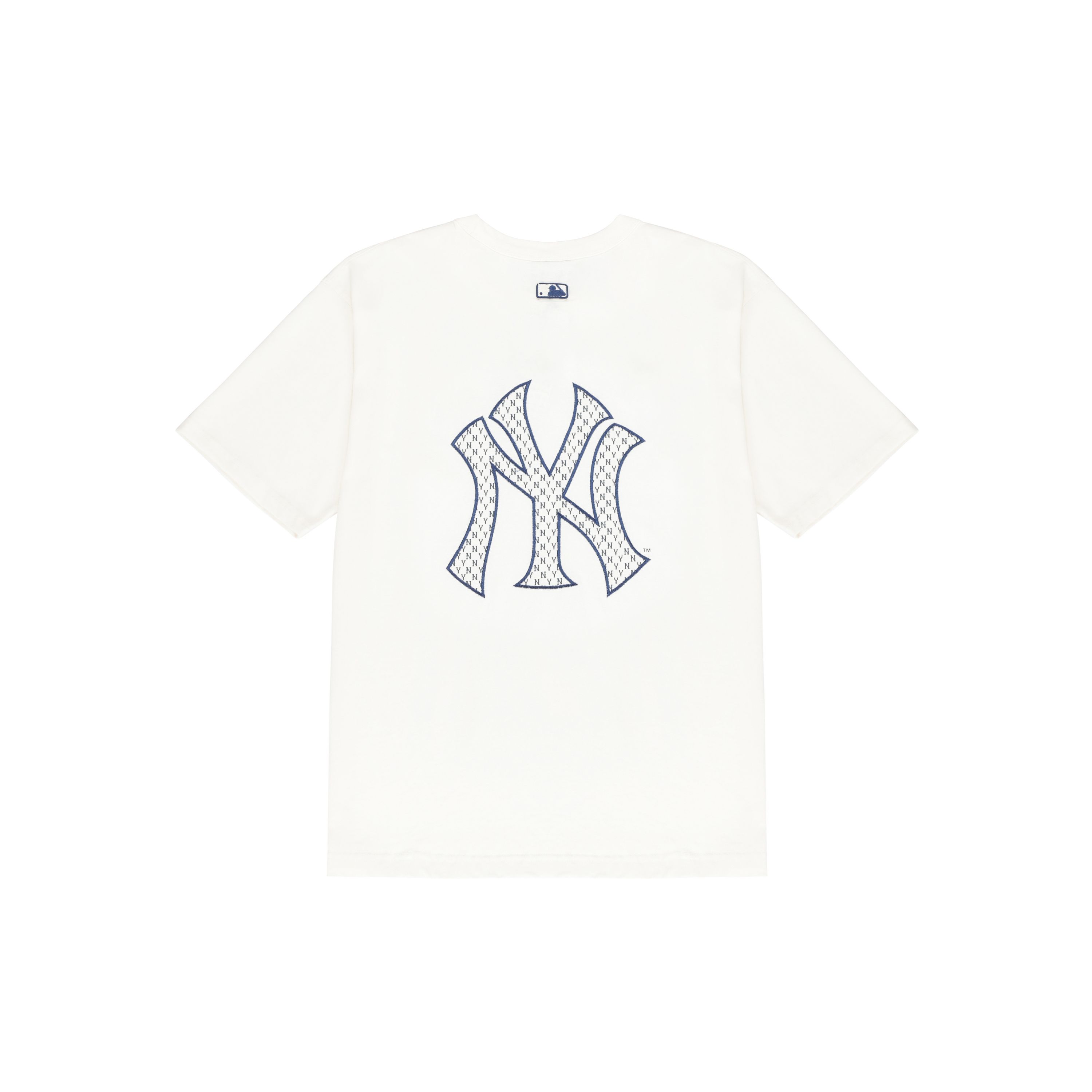 MLB New York Yankees Logo Print Kurzarm T-Shirt Unisex Tops Off-White 3ATSM2023-50CRS XS white