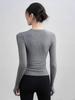 2025 Autumn Women's Slimming Quick-Dry Long Sleeve Yoga Top for Fitness and Pilates
