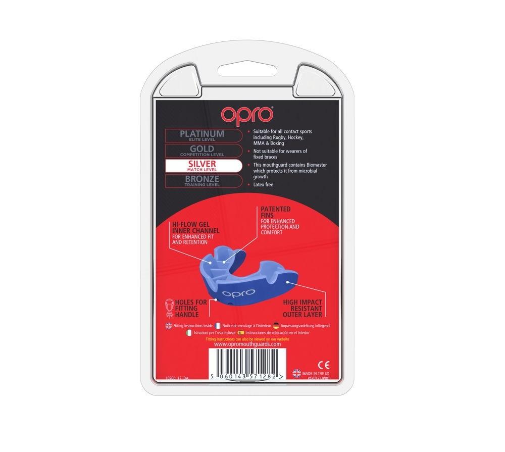 Opro Children's Mouthguard Silver GEN4 Blue