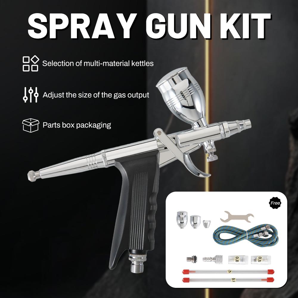 Professional Airbrush Kit 0.3/0.5/0.8mm Nozzle Needle Accessories Suitable for Nail Art Tattoo Car Model Spray Painting