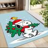 Snoopy Christmas Tree Carpet Rug Soft Washable Anti Slip Home Living Room Sofa Mats Personalized Christmas Rug