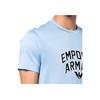 Emporio Armani Ss23 Round Neck Letter Logo Embroidered Short Sleeve T-Shirt Men Tops Blue 3R1TBF-1JUVZ-0708