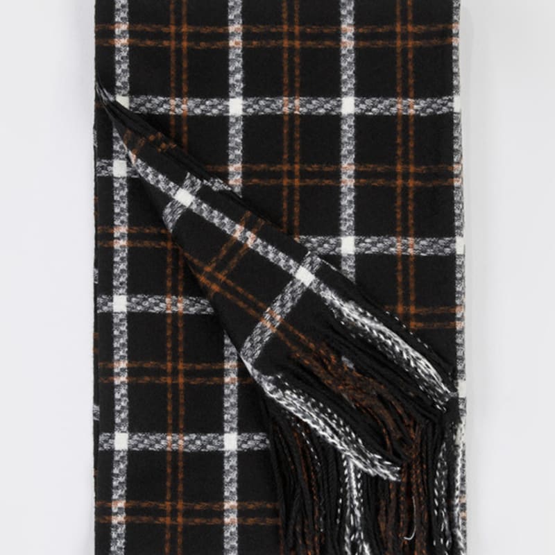 RECLOW MADRA Pastel Check Muffler BLACK