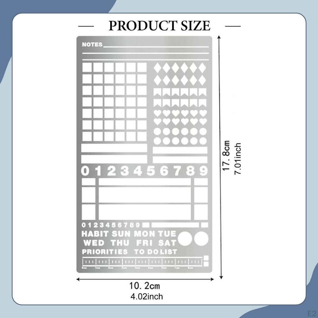 Metalowy Szablon do Dziennika Rysowania Wielofunkcyjne Materiały Szablon do Grawerowania