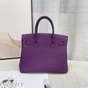 Gold Button Silver Cowhide Togo-202530 Genuine Leather Women's Bag Portable