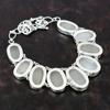 Selenit Druzy Halskette 925 Sterling Silber Halskette echter Edelstein handgemachter Schmuck verstellbare Kette Halskette Geschenk für Frauen Antiker Schmuck