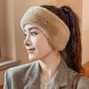 Womens Knit Ear Warmers Beanie Hat Winter Fleece Lined No Top Cap Outdoor Running Cycling Skiing