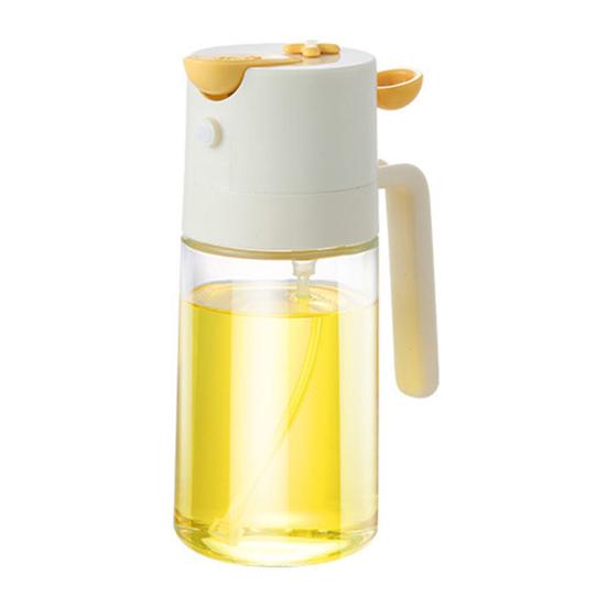 Glass Oil Sprayer Bottle for Kitchen 2-in-1 Spray & Pour Oil Dispenser Non-Drip Nozzle Atomizing Oil Sprayer with Anti-Clog Filter