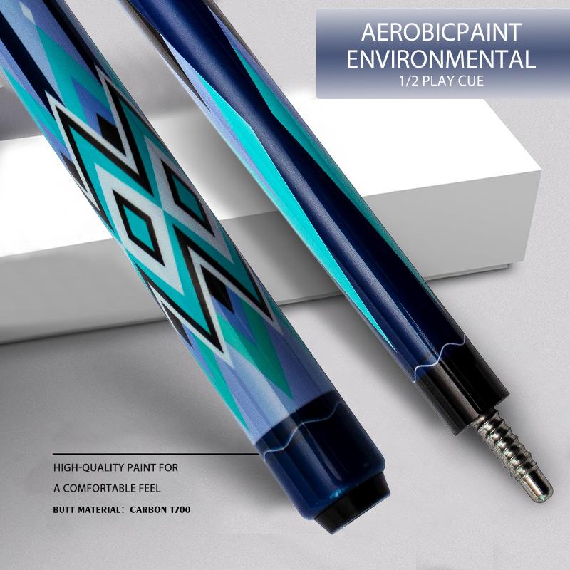 OKHEALING Fiberglas Pool Queue Schwarze Technologie Billardstöcke 12,4 mm Spitze Radial Pin Verbindung 147 cm / 58 Zoll Länge 19 Unzen Gewicht Billard Queue